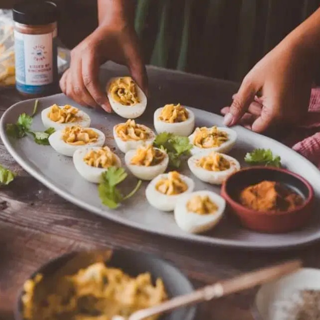 Spiced Deviled Eggs