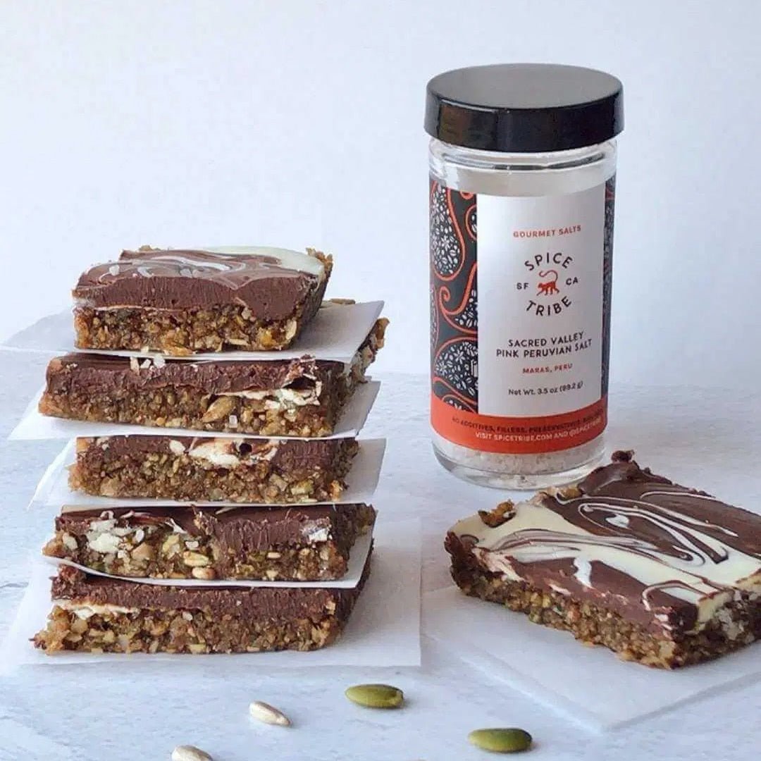 Pumpkin Seed Bars with Chocolate Swirl Topping | SpiceTribe