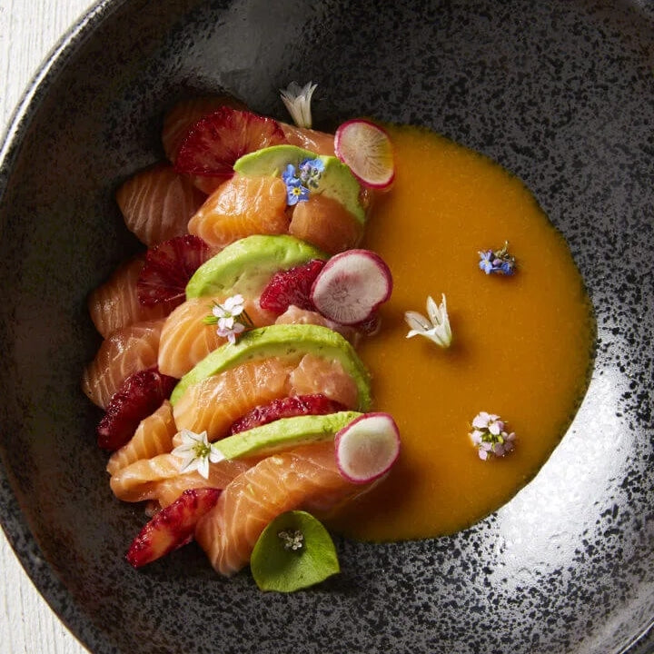 Salmon “Tiradito” with Aji Amarillo & Blood Orange “Leche de Tigre” | SpiceTribe